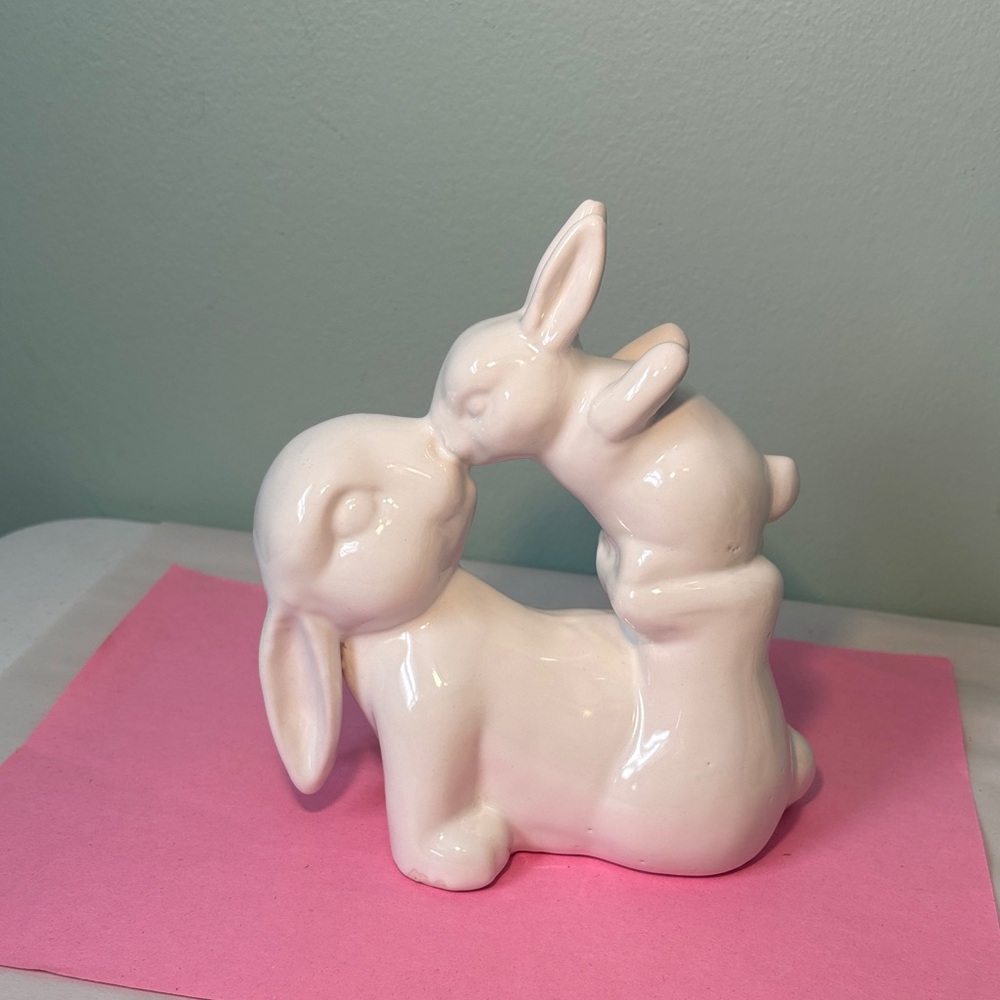White Ceramic Bunny Figurine